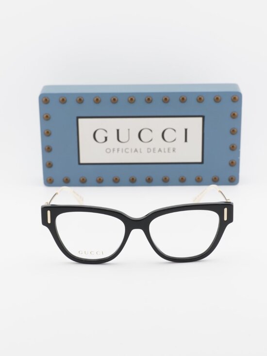 Gucci GG1205O 001 Cat Eye Eyeglasses 52mm - Black main image 3